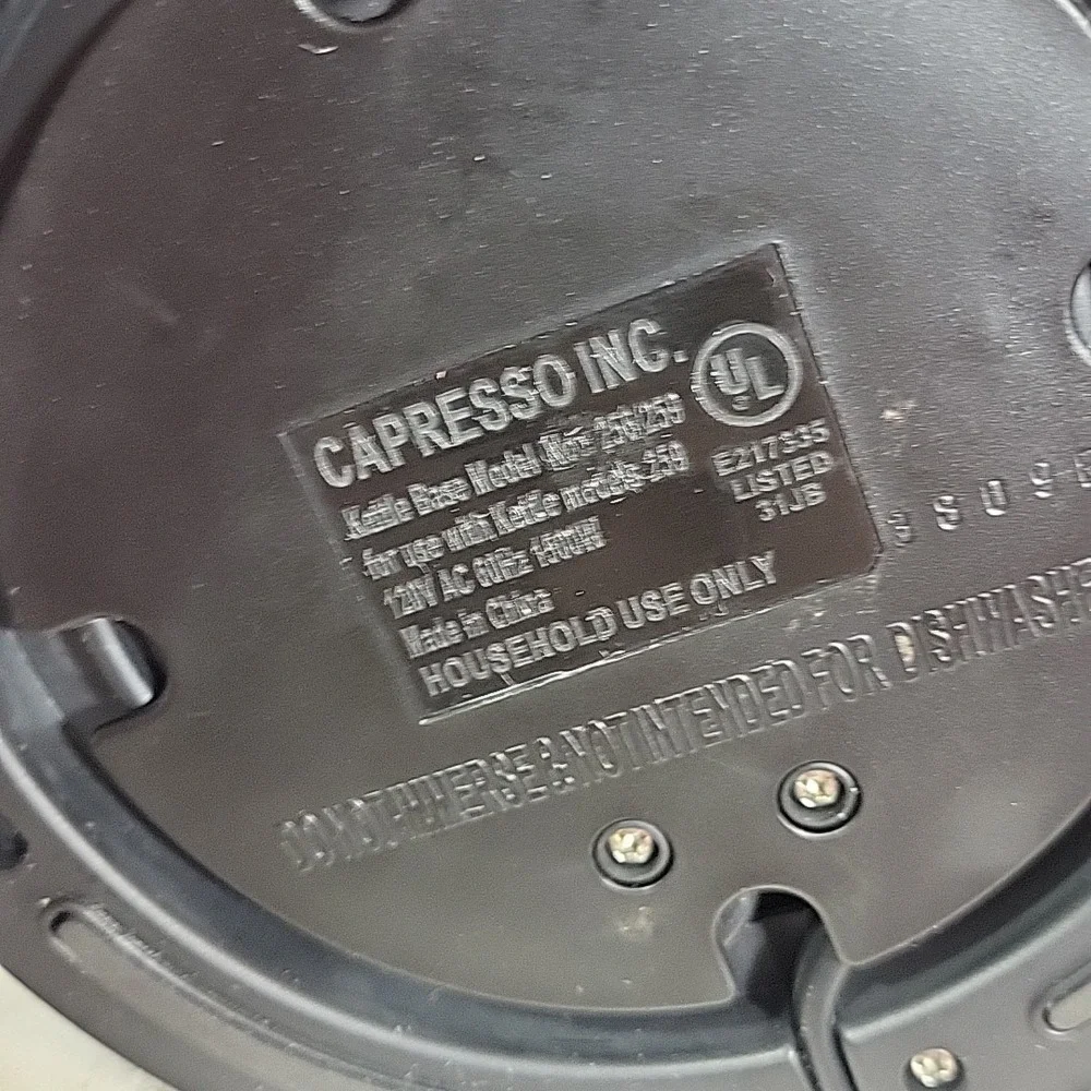 Jura Capresso 259 Electric Heated Kettle Replacement Power Base Motor Cord‎